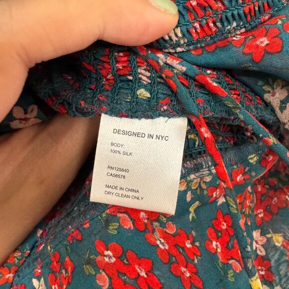 Intermix Revolve Brand Silk Floral Top Blouse - Picture 5 of 5